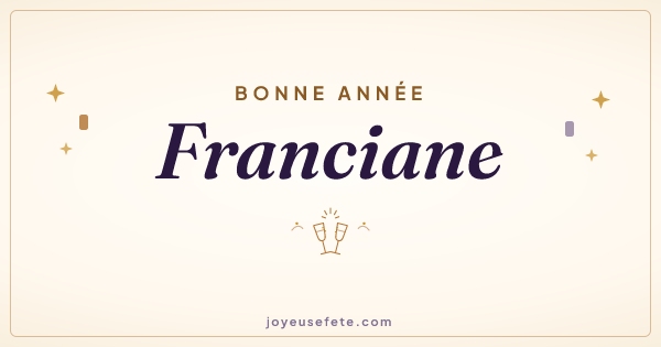 Image « Bonne année Franciane » au format large