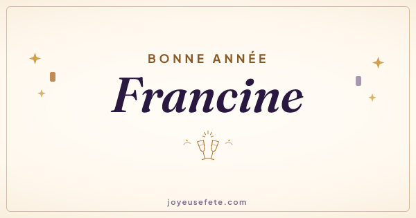 Image « Bonne année Francine » au format large