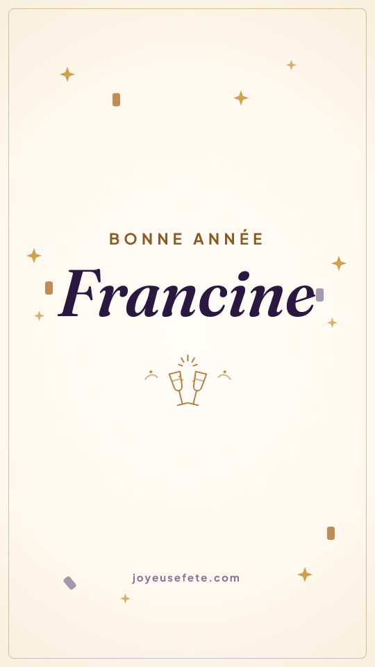 Image « Bonne année Francine » au format story