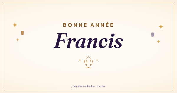 Image « Bonne année Francis » au format large