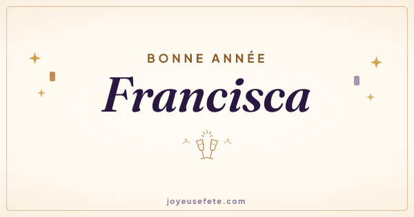 Image « Bonne année Francisca » au format large