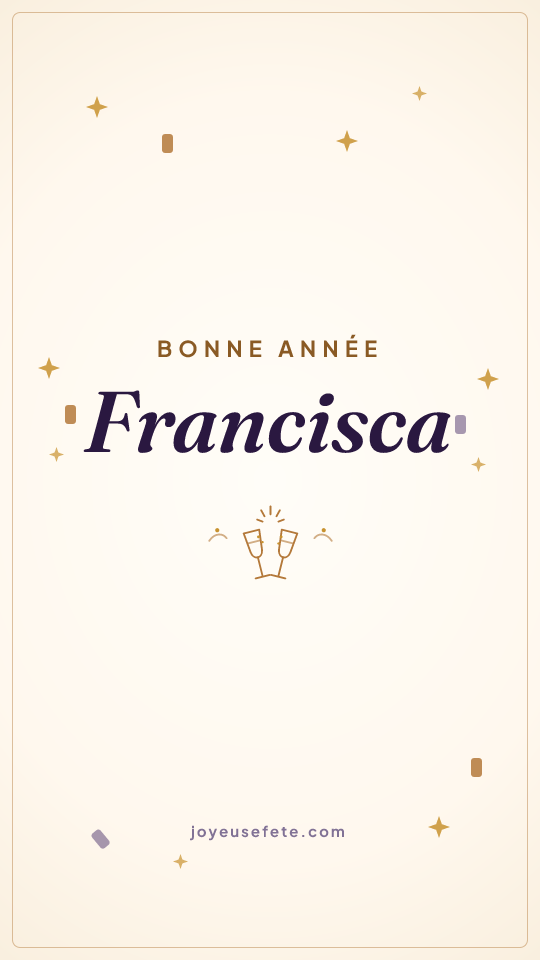 Image « Bonne année Francisca » au format story