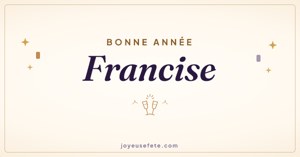 Image « Bonne année Francise » au format large