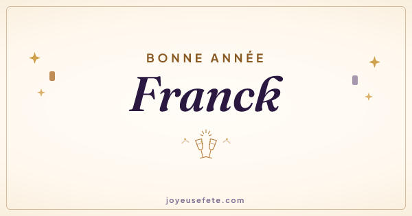 Image « Bonne année Franck » au format large