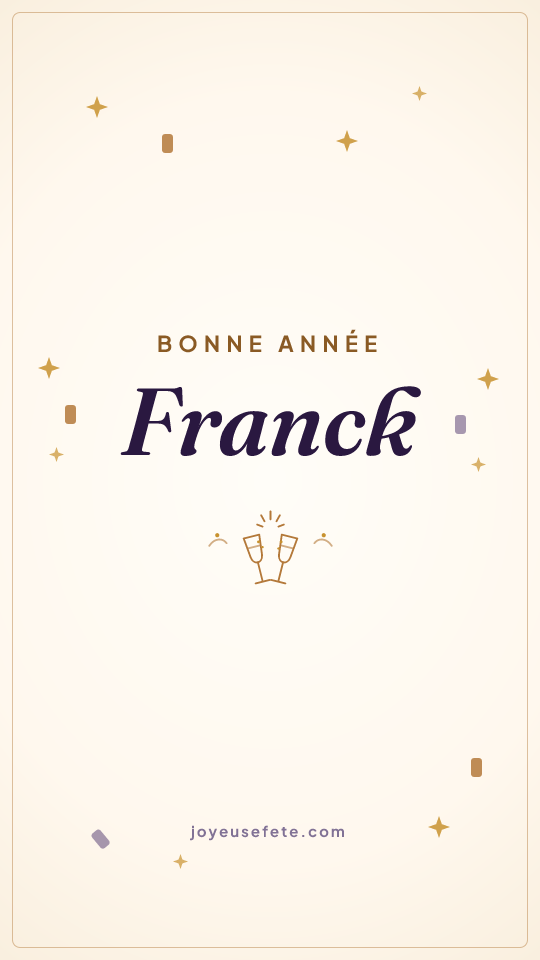 Image « Bonne année Franck » au format story