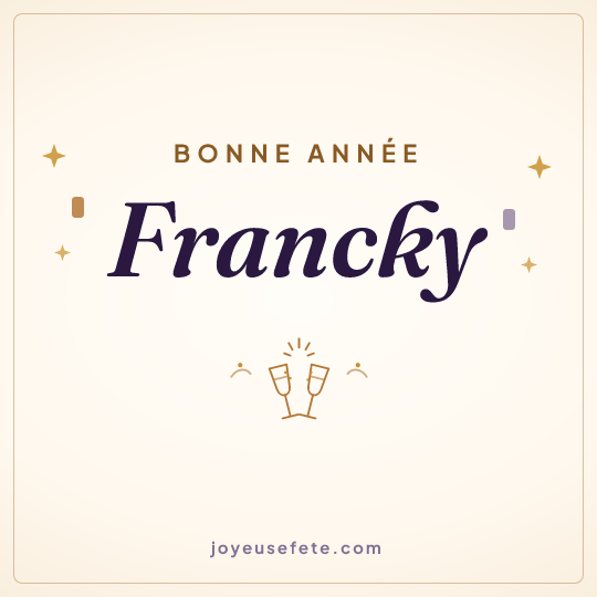 Image carrée « Bonne année Francky » pour WhatsApp