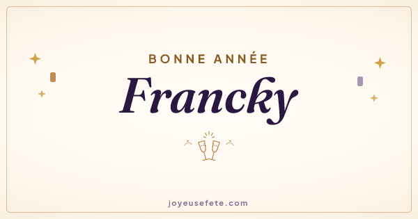 Image « Bonne année Francky » au format large