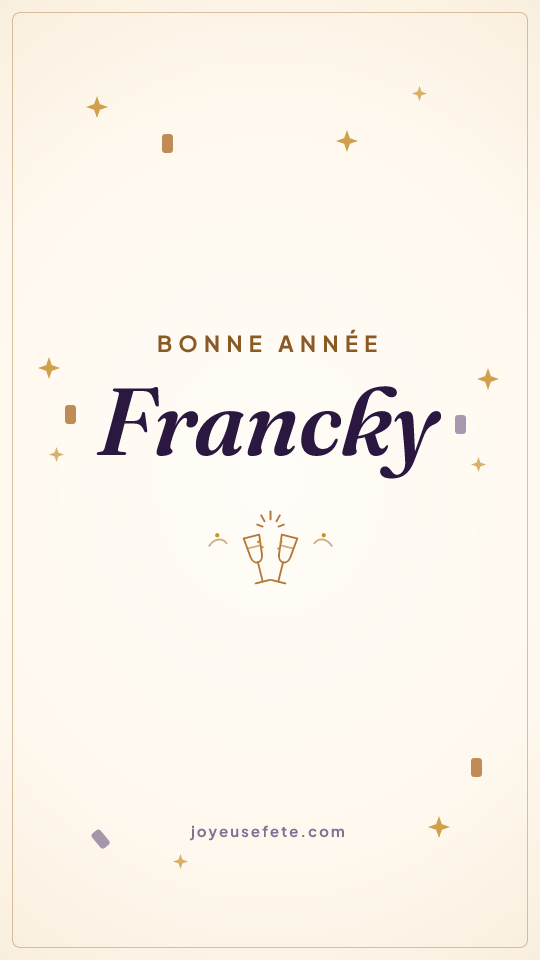 Image « Bonne année Francky » au format story