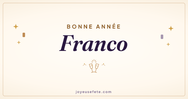 Image « Bonne année Franco » au format large