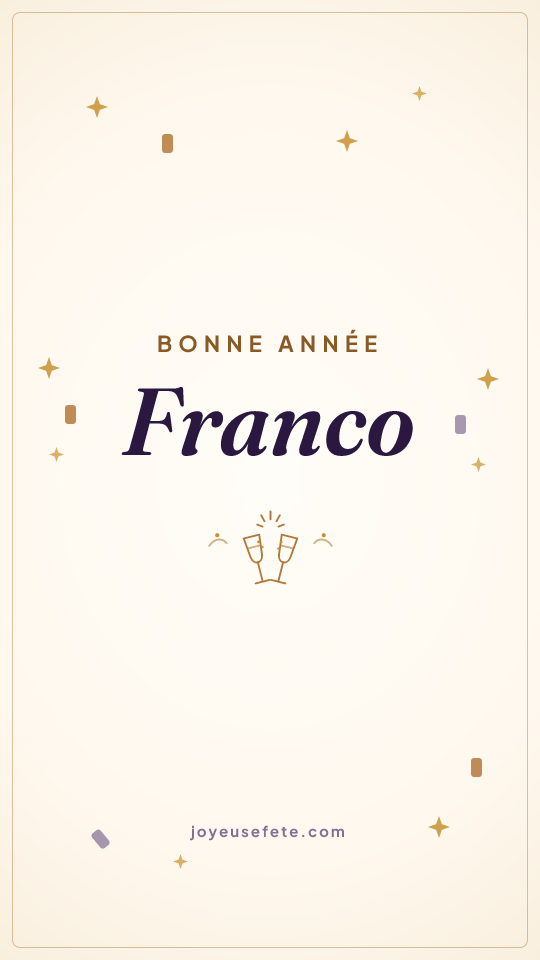 Image « Bonne année Franco » au format story