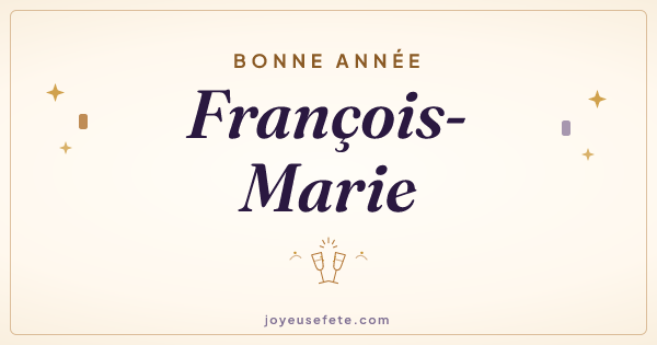 Image « Bonne année François-Marie » au format large
