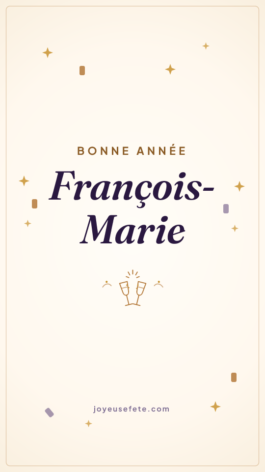 Image « Bonne année François-Marie » au format story