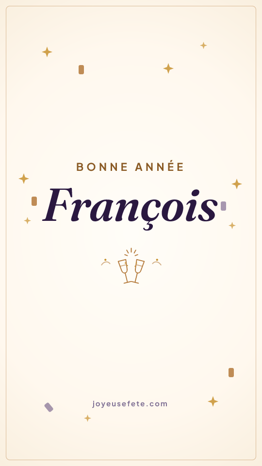 Image « Bonne année François » au format story