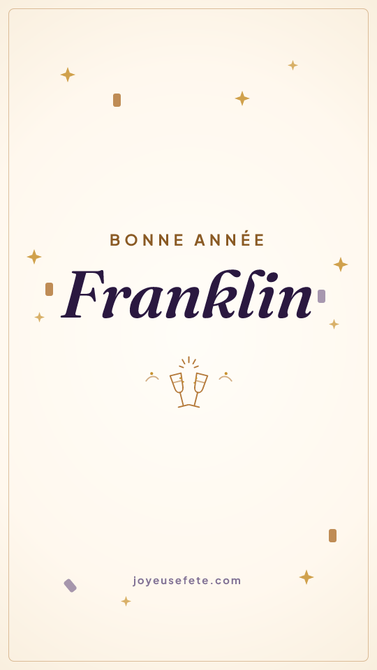 Image « Bonne année Franklin » au format story