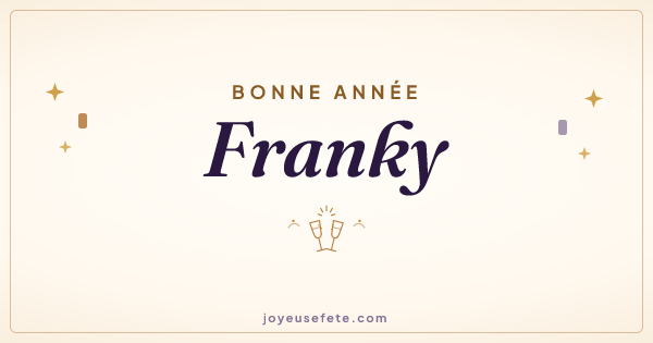 Image « Bonne année Franky » au format large