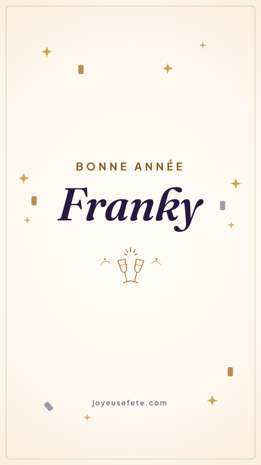 Image « Bonne année Franky » au format story
