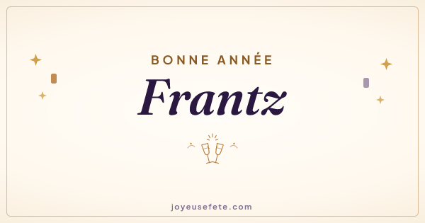 Image « Bonne année Frantz » au format large