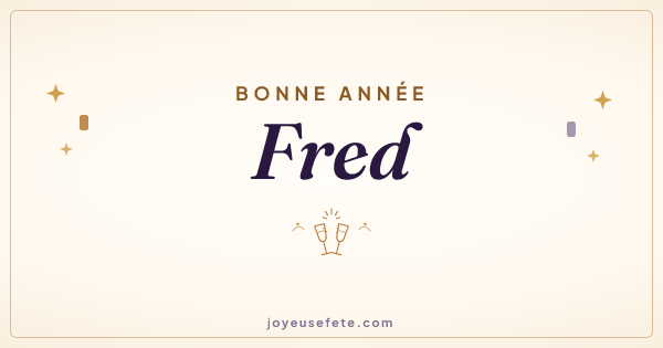 Image « Bonne année Fred » au format large