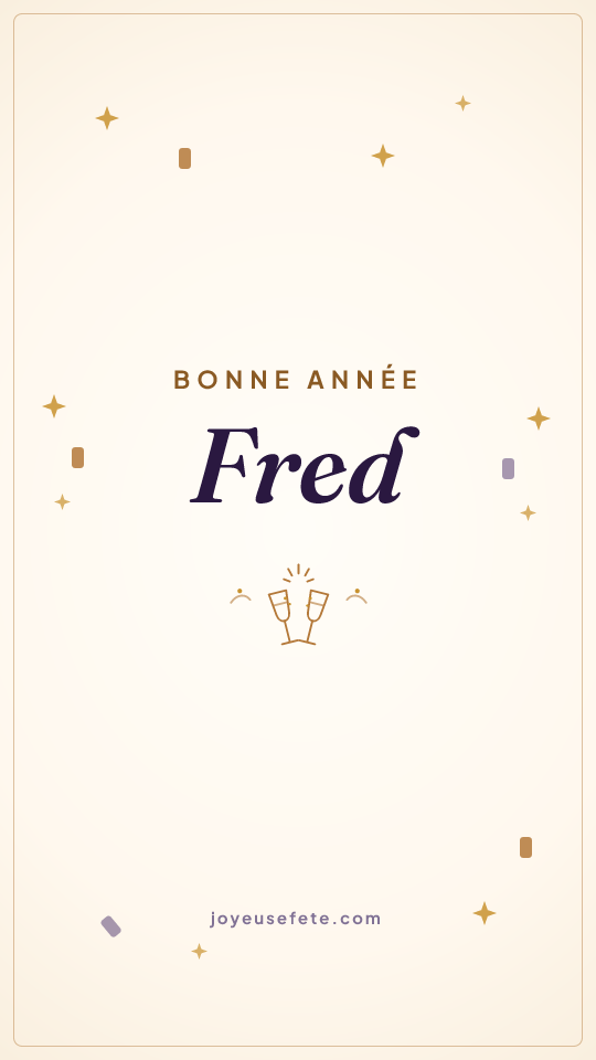 Image « Bonne année Fred » au format story