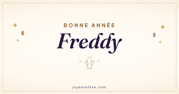 Image « Bonne année Freddy » au format large