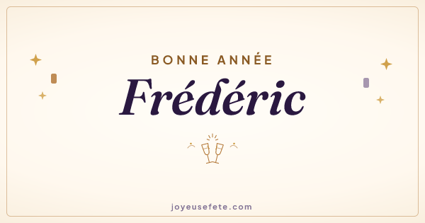 Image « Bonne année Frédéric » au format large