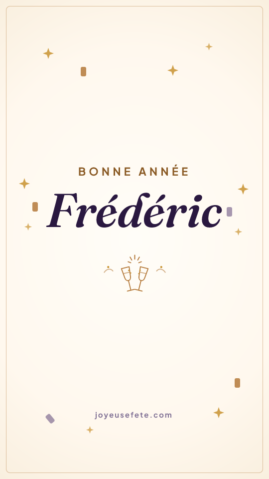 Image « Bonne année Frédéric » au format story