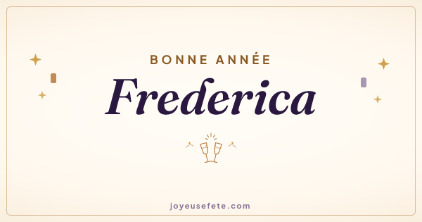 Image « Bonne année Frederica » au format large