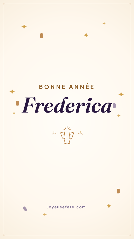 Image « Bonne année Frederica » au format story