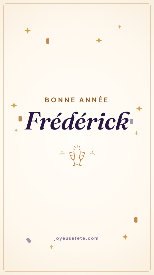 Image « Bonne année Frédérick » au format story