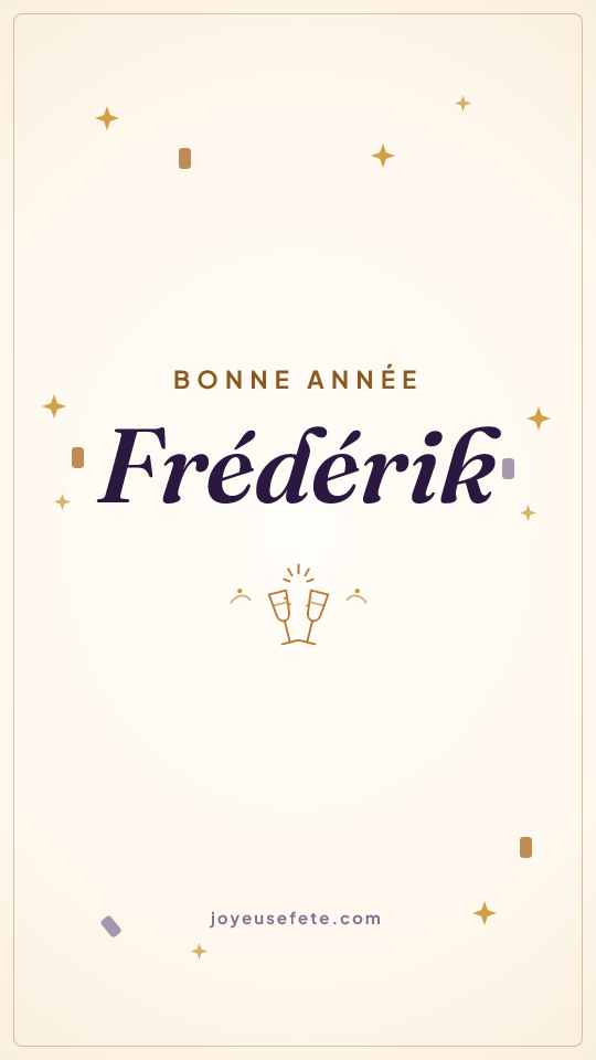 Image « Bonne année Frédérik » au format story