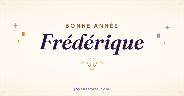 Image « Bonne année Frédérique » au format large