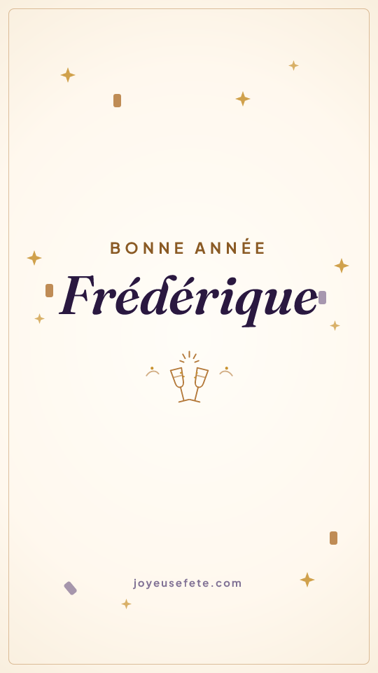 Image « Bonne année Frédérique » au format story