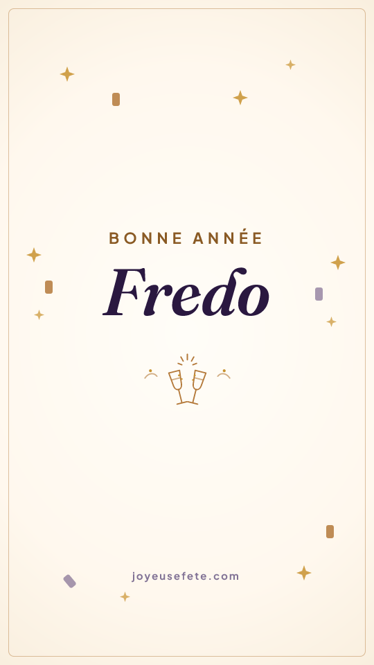 Image « Bonne année Fredo » au format story