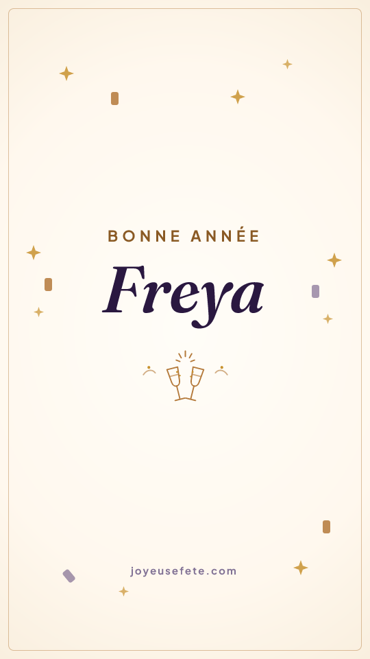 Image « Bonne année Freya » au format story