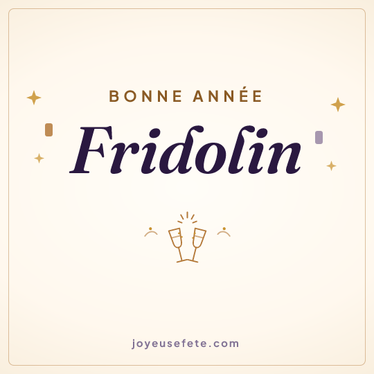Image carrée « Bonne année Fridolin » pour WhatsApp