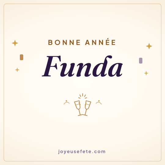 Image carrée « Bonne année Funda » pour WhatsApp