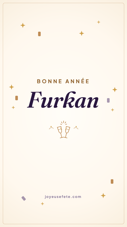 Image « Bonne année Furkan » au format story