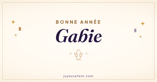 Image « Bonne année Gabie » au format large