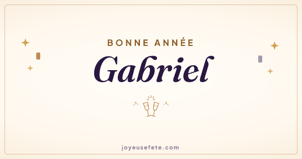 Image « Bonne année Gabriel » au format large