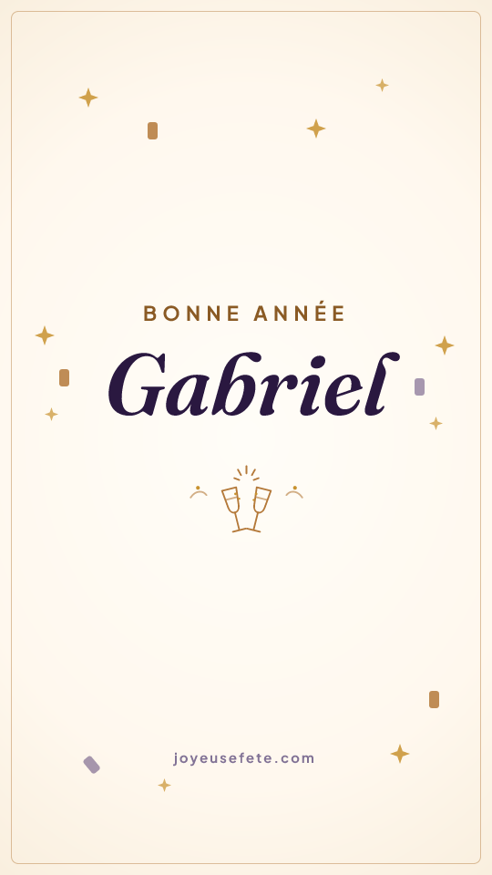 Image « Bonne année Gabriel » au format story
