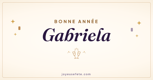 Image « Bonne année Gabriela » au format large