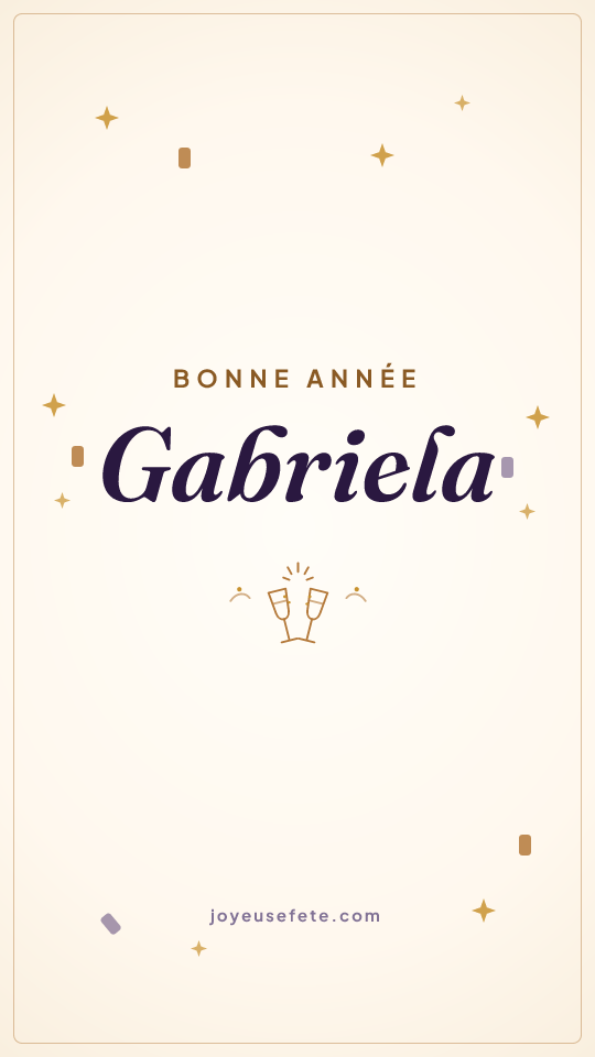 Image « Bonne année Gabriela » au format story