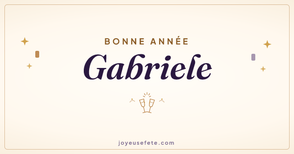 Image « Bonne année Gabriele » au format large