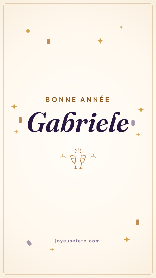 Image « Bonne année Gabriele » au format story