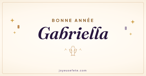 Image « Bonne année Gabriella » au format large