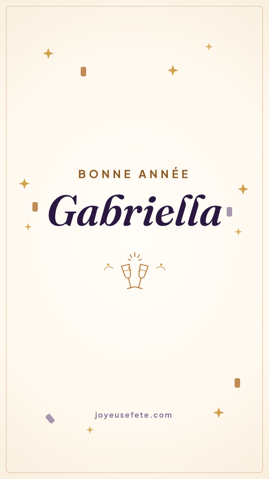 Image « Bonne année Gabriella » au format story