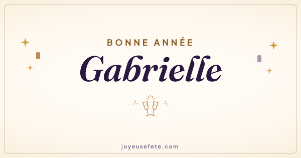 Image « Bonne année Gabrielle » au format large