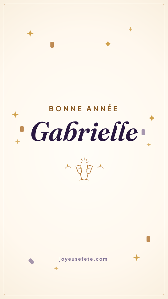 Image « Bonne année Gabrielle » au format story