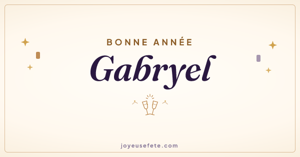 Image « Bonne année Gabryel » au format large