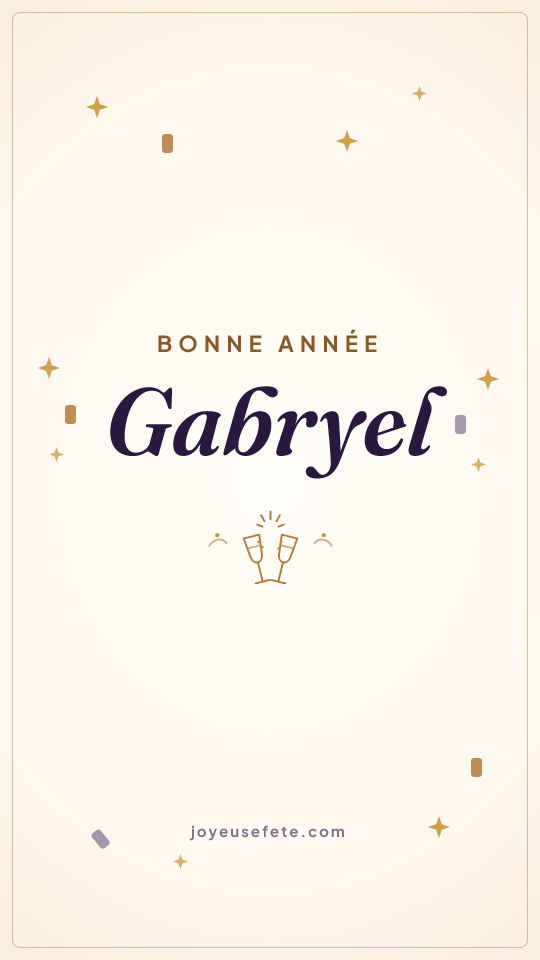 Image « Bonne année Gabryel » au format story